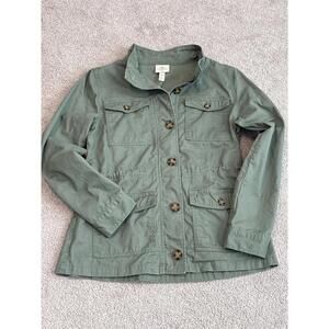 St. John's Bay Olive Green Cotton Jacket Size S